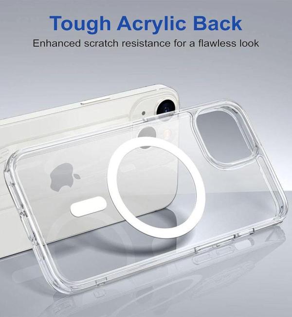 Apple Iphone 14 Plus Back Cover Thermoplastic Polyurethane Back Cover with Magnetic Charging Slot