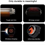 Orange T800 Ultra Smart Watch with Wireless Charging Square Dial of 42 mm Display